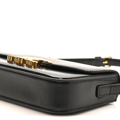 Celine Shiny Calfskin Triomphe Shoulder Bag Black 9 of 9