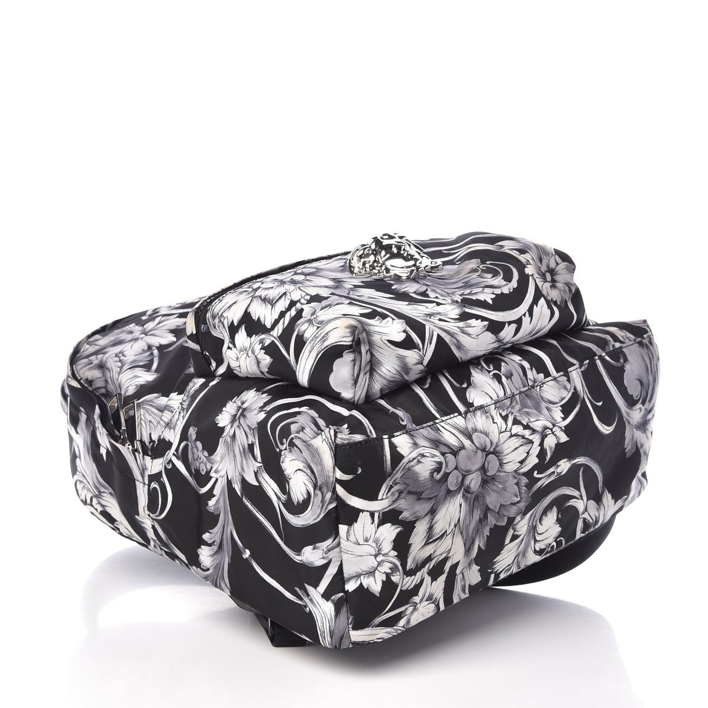 Nylon Palazzo Medusa Backpack Black White