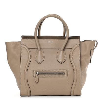 Celine Drummed Calfskin Mini Luggage Dune 1 of 12