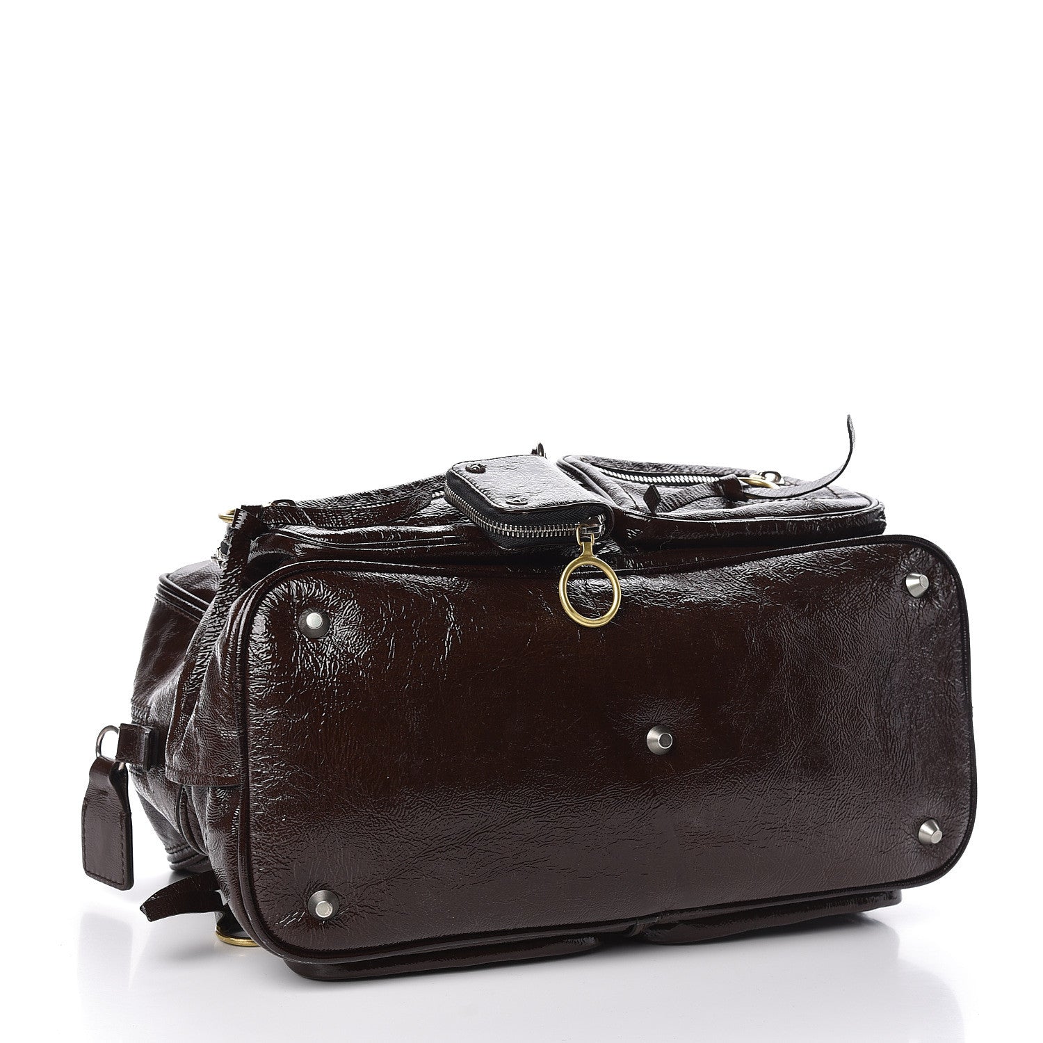 Chloe Crinkled Patent Betty Shoulder Bag Chocolate 4 of 12