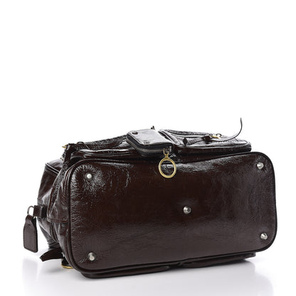 Chloe Crinkled Patent Betty Shoulder Bag Chocolate 4 of 12