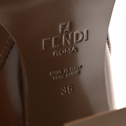 Fendi Vitello Abrasivato 110mm Cut Baguette Knee Boots 36 Cuoio 7 of 10