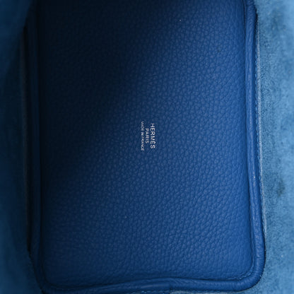 Hermes Taurillon Clemence Picotin Lock 18 PM Bleu Zellige 4 of 9