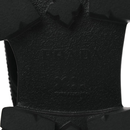 Prada Spazzolato Rois Nylon Metal Triangle Logo Mens Monolith Pouch Pocket 55mm Boots 7.5 Black 8 of 13