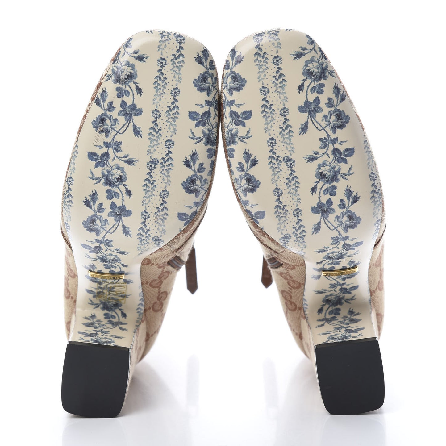 Monogram Malaga Kid GG Victoire 95mm Ankle Boots 37.5 Beige Ruggine Rust