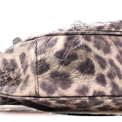 Balenciaga Metallic Agneau Arena Leopard Le Cagole Shoulder Bag XS Brown 11 of 12