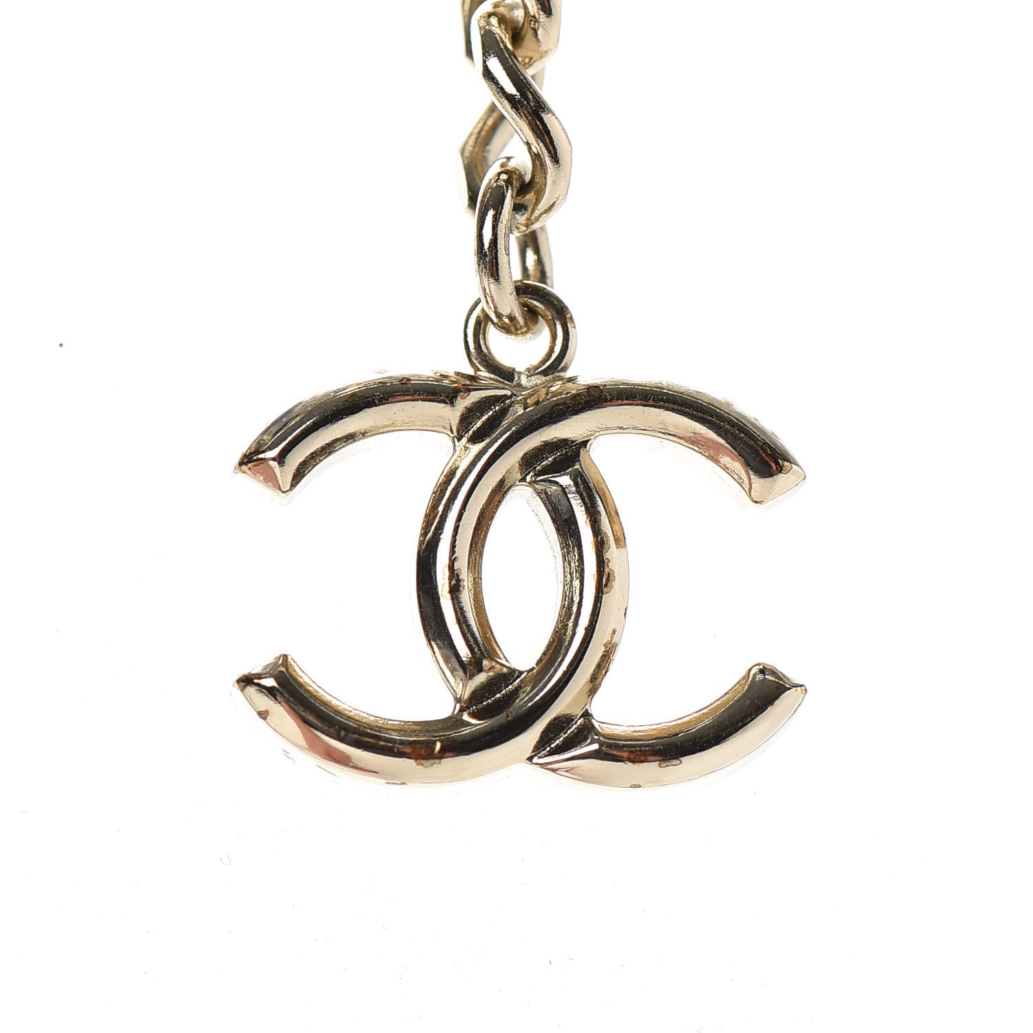 Chanel Lambskin Pearl CC Camellia Chain Necklace Gold 6 of 7