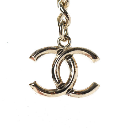 Chanel Lambskin Pearl CC Camellia Chain Necklace Gold 6 of 7
