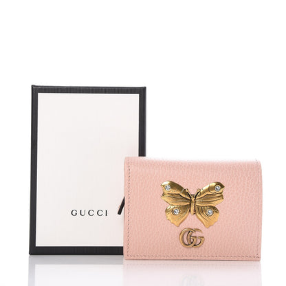 Gucci Pebbled Calfskin Butterfly Card Case Perfect Pink 8 of 8
