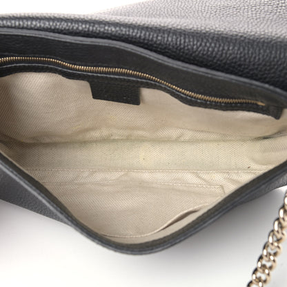 Gucci Pebbled Calfskin Medium Soho Flap Crossbody Black 5 of 14