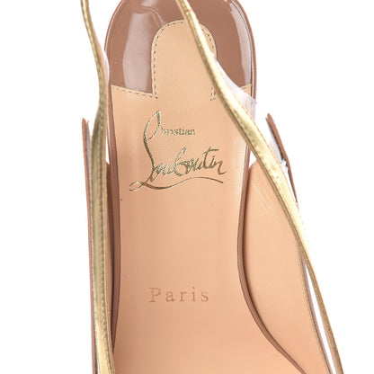 Christian Louboutin Patent PVC Suspenodo Sling 45 Pumps 36 Nude 7 of 8
