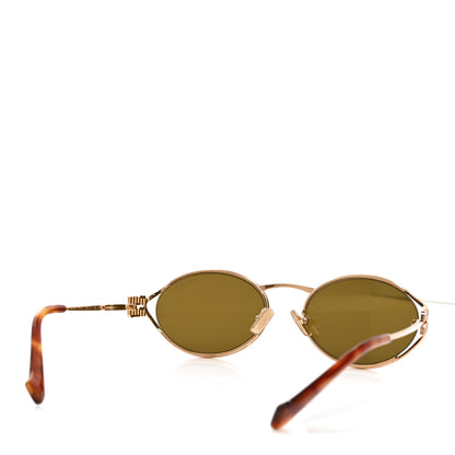 Miu Miu Metal Oval Sunglasses SMU52Y Tortoise Loden 4 of 7
