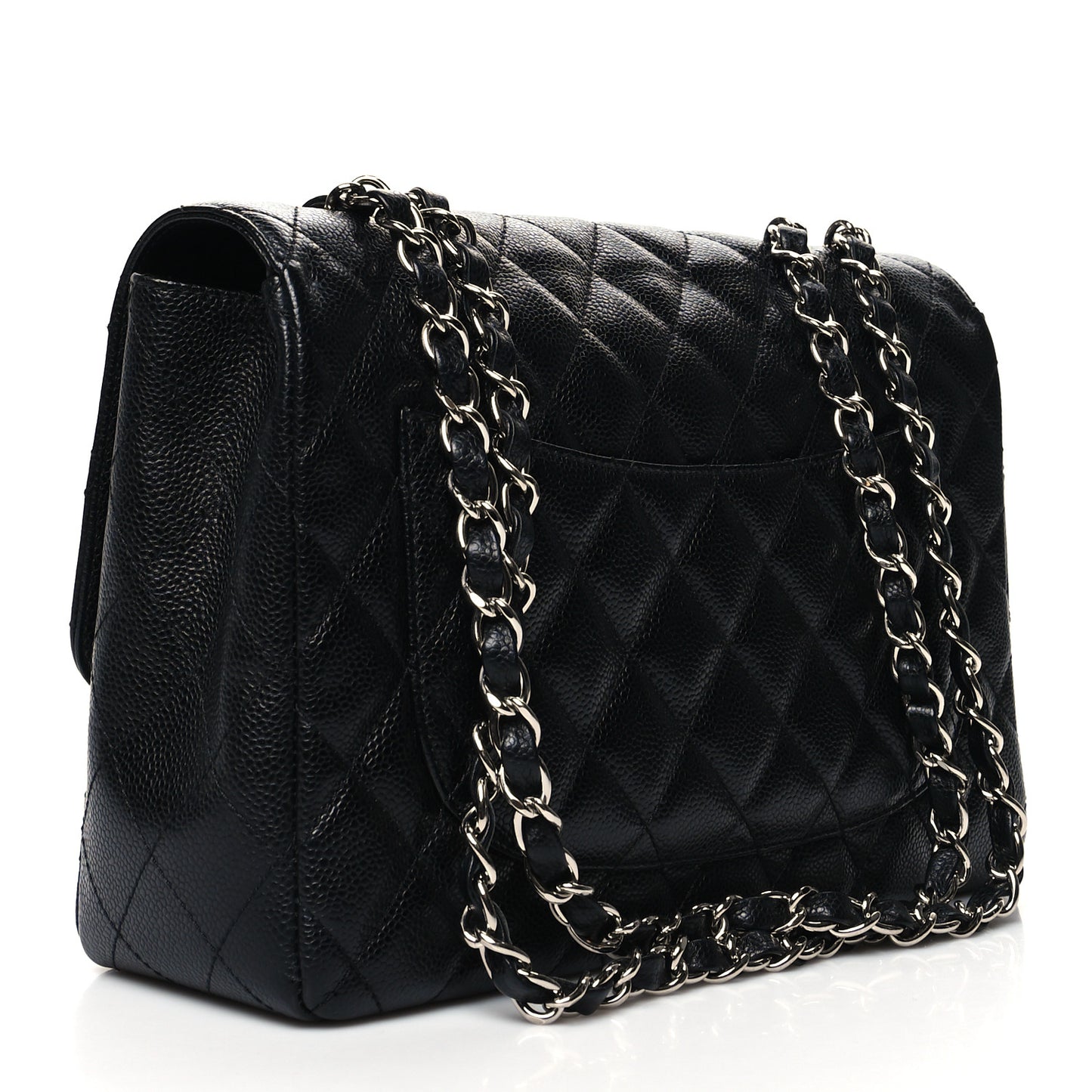 Caviar Quilted Jumbo Single Flap Black
