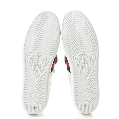 Gucci Calfskin Ayers Web Womens Ace Bow Lace Sneakers 39.5 White 5 of 9