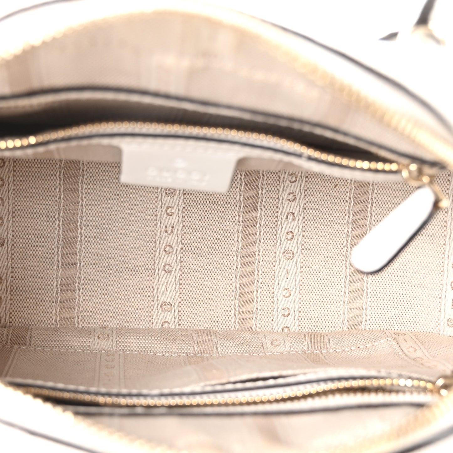 Calfskin Diamante Small Top Handle Bag White