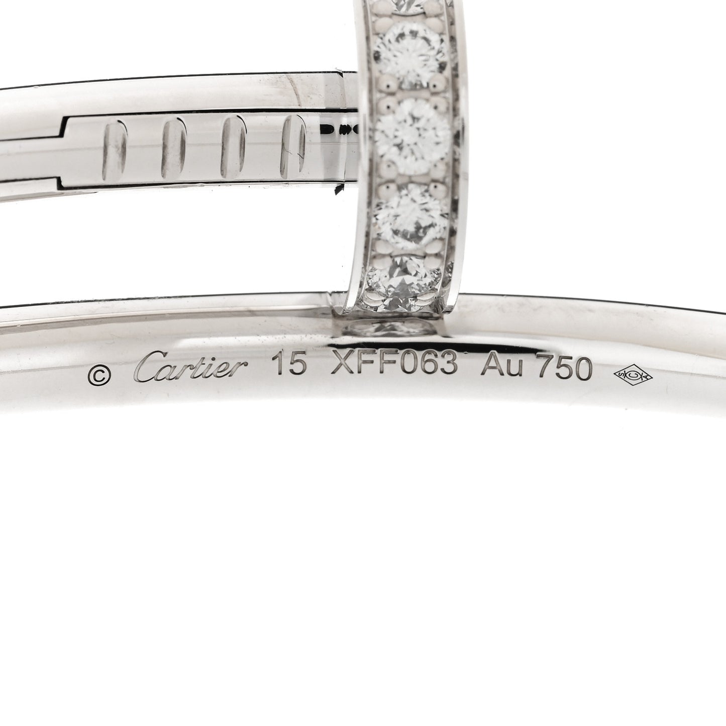 18K White Gold Diamond Juste Un Clou Bracelet 15