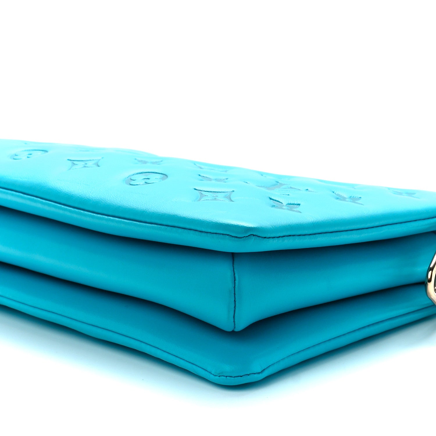 Louis Vuitton Lambskin Embossed Monogram Coussin PM Turquoise 10 of 10