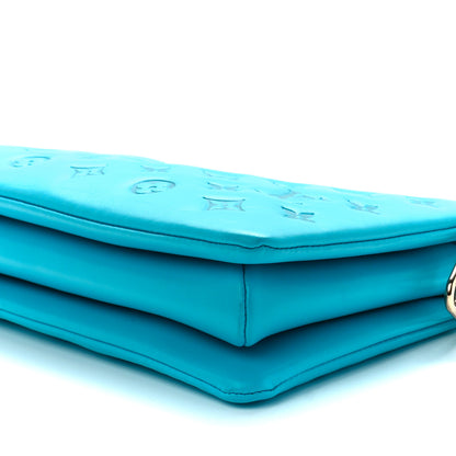Louis Vuitton Lambskin Embossed Monogram Coussin PM Turquoise 10 of 10