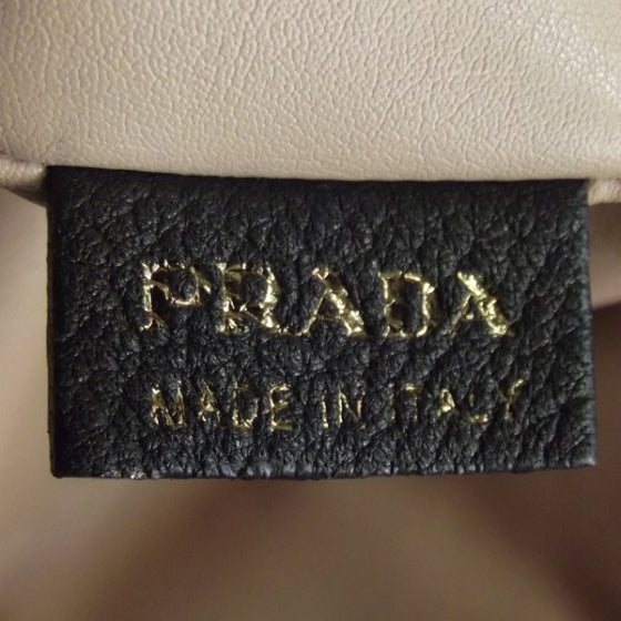 Prada Cervo Deerskin Shoulder Bag Black 7 of 11