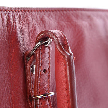Balenciaga Veau Souple Papier A4 Zip Around Tote Rouge 16 of 19