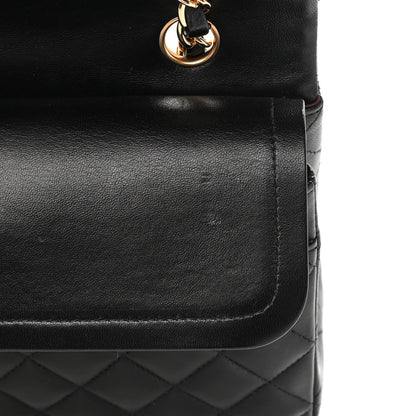 Chanel Lambskin Quilted Medium Double Flap Black 12 of 13