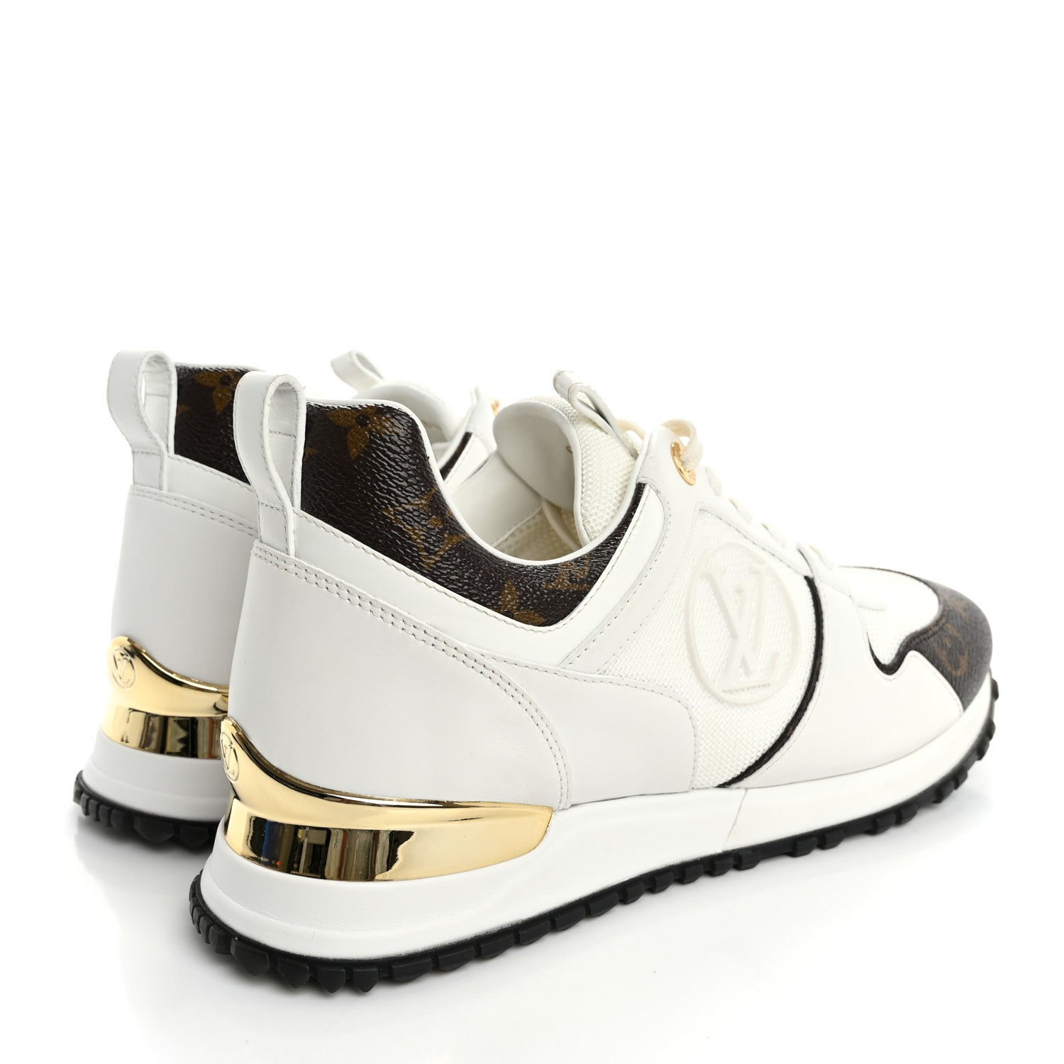 Louis Vuitton Calfskin Monogram Run Away Sneakers 38.5 White 5 of 9