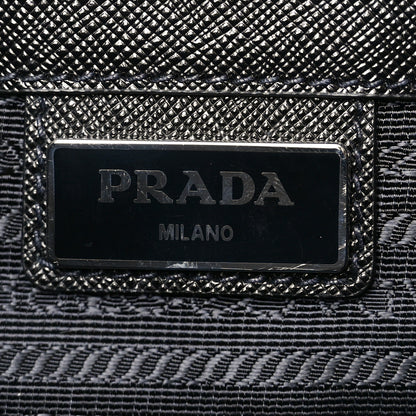 Prada Saffiano Travel Extra Large Galleria Double Zip Tote Black 6 of 9