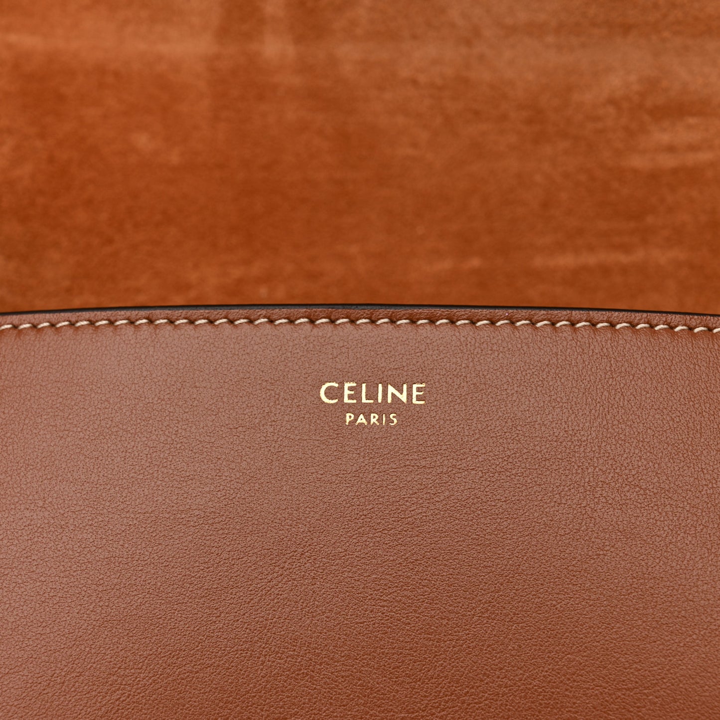 Smooth Calfskin Cuir Triomphe Folco Crossbody Bag Tan