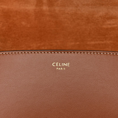 Celine Smooth Calfskin Cuir Triomphe Folco Crossbody Bag Tan 6 of 11