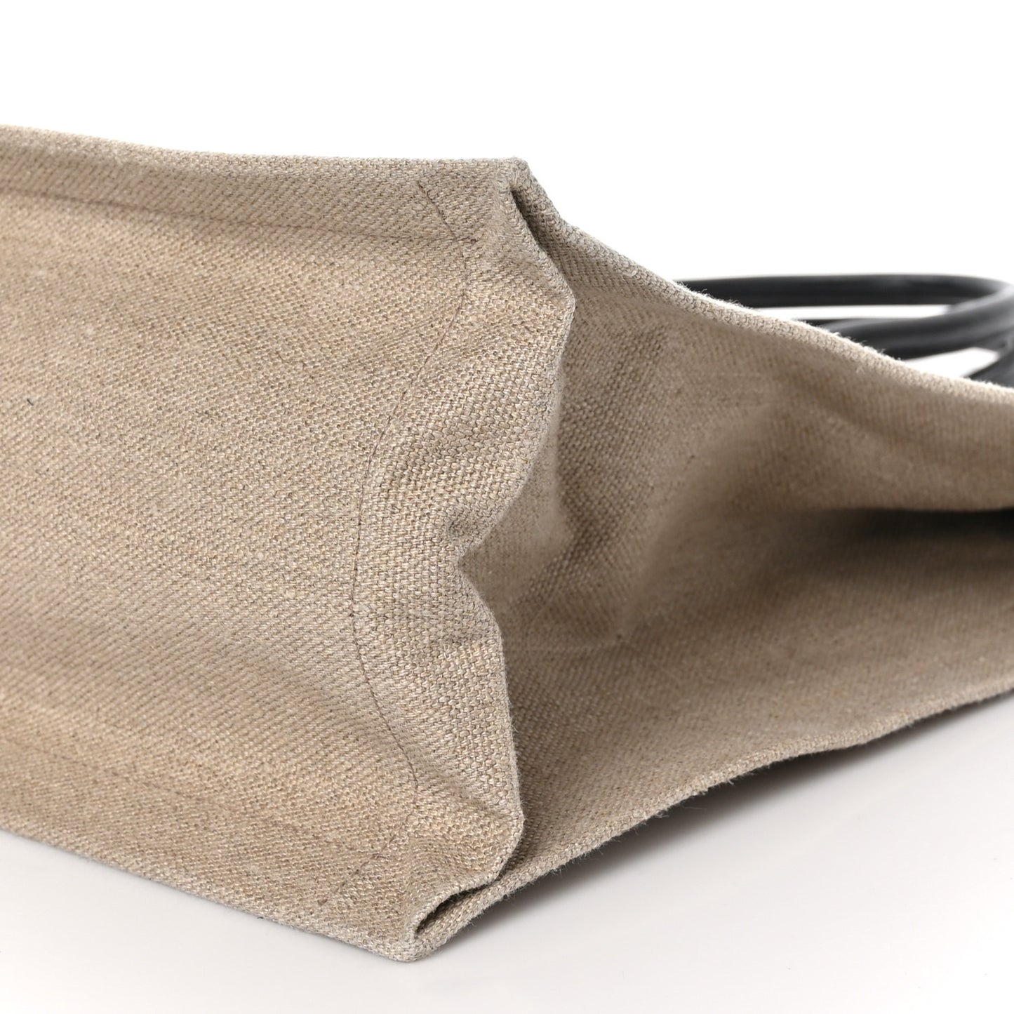 Linen Calfskin Rive Gauche Tote Optic White