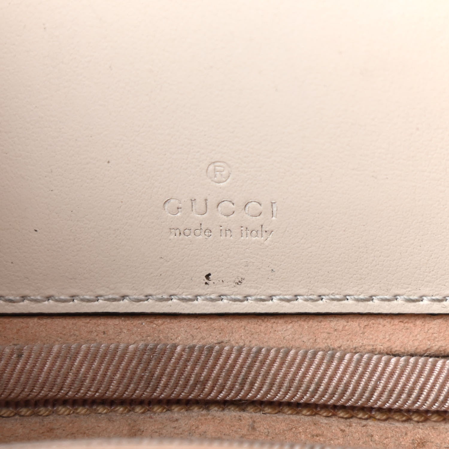 Gucci Calfskin Matelasse Mini GG Marmont Chain Crossbody Bag White 6 of 10