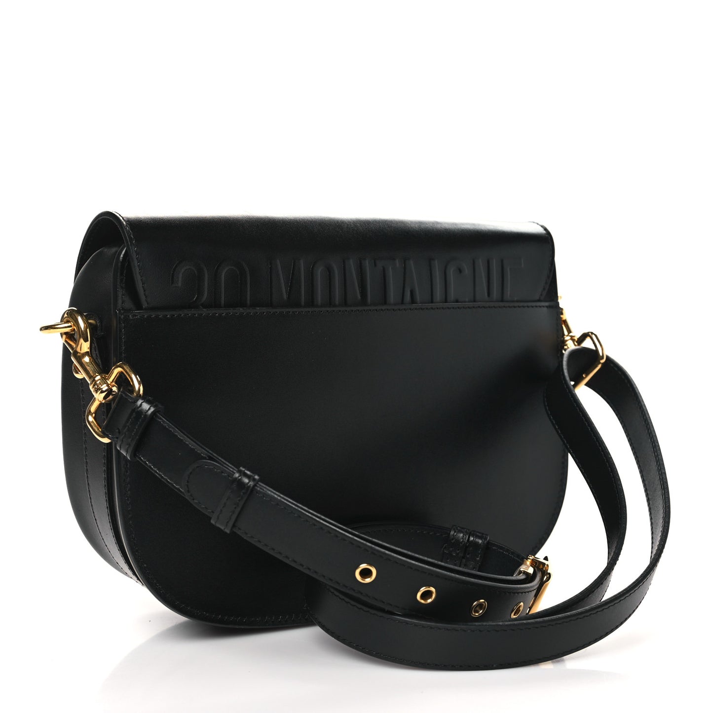 Box Calfskin Medium Bobby Flap Black