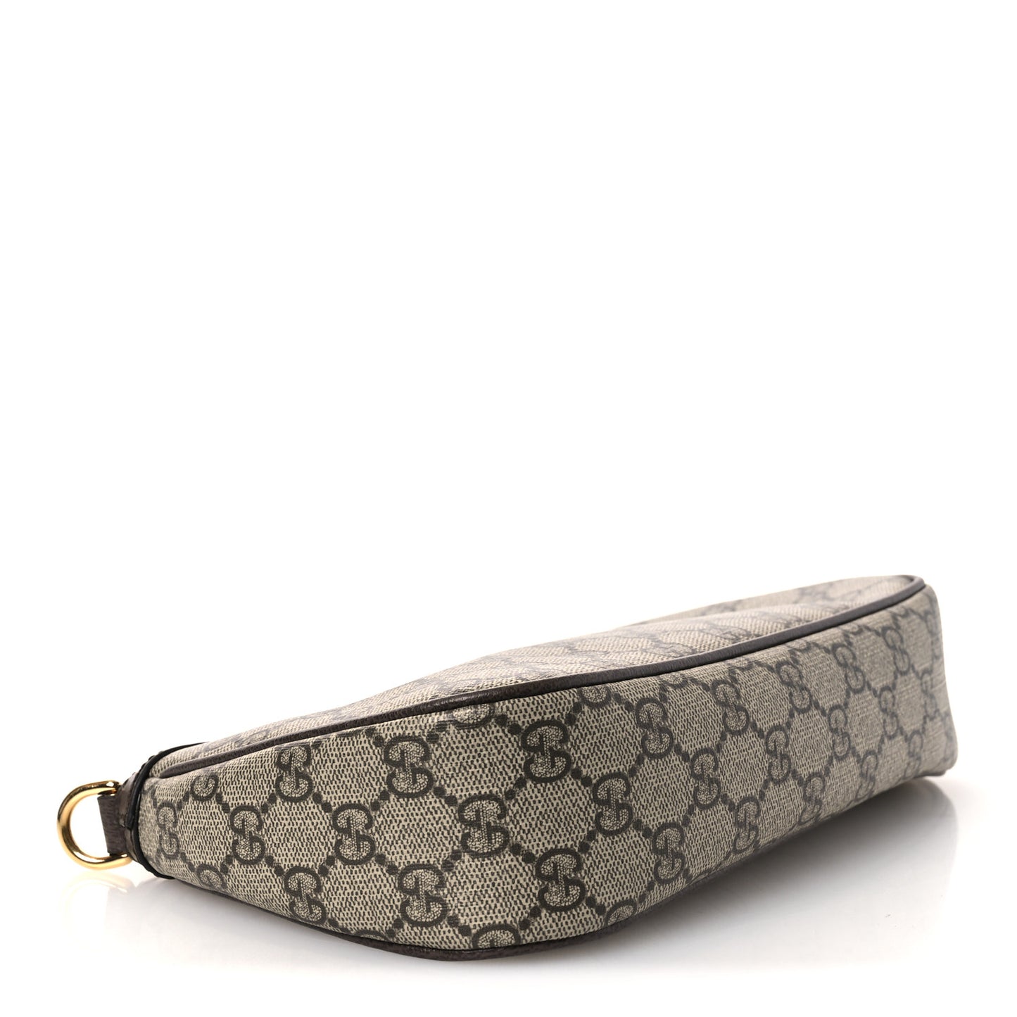 GG Supreme Monogram Textured Dollar Calfskin Web Small Ophidia GG Handbag Beige Ebony New Acero