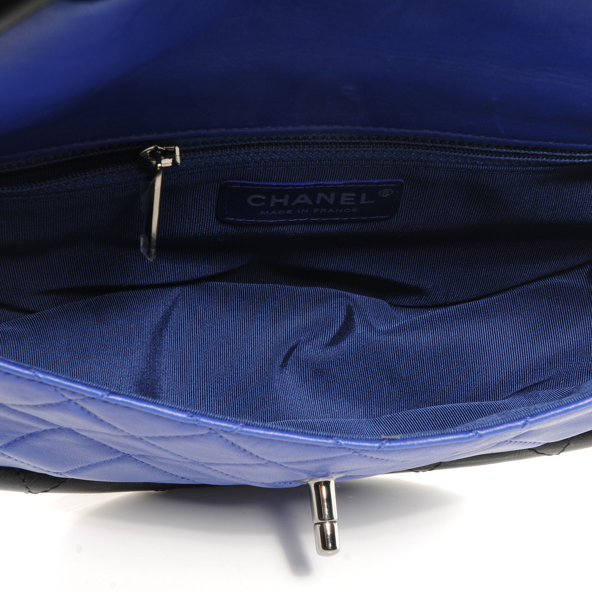 Chanel Quilted Lambskin Small Hula Hoop Flap Dark Blue 5 of 8