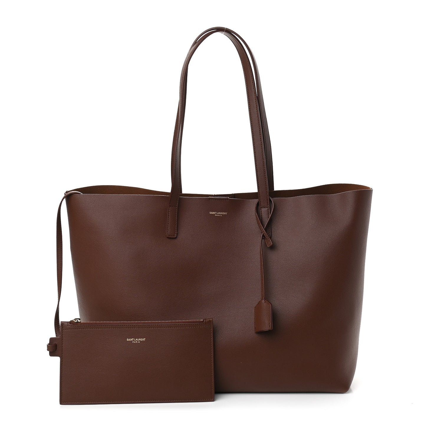 Calfskin Large Shopping Tote Old Brandy