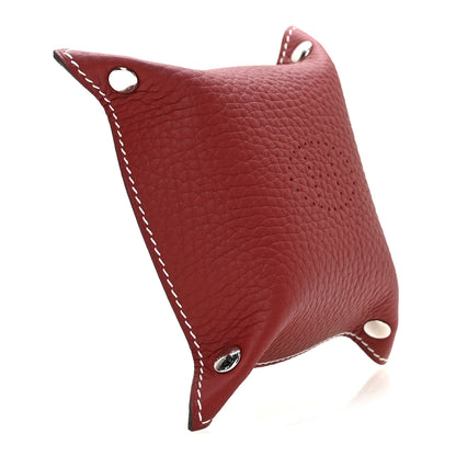 Hermes Taurillon Mini Mises et Relances Evelyne Change Tray Rouge H 3 of 7