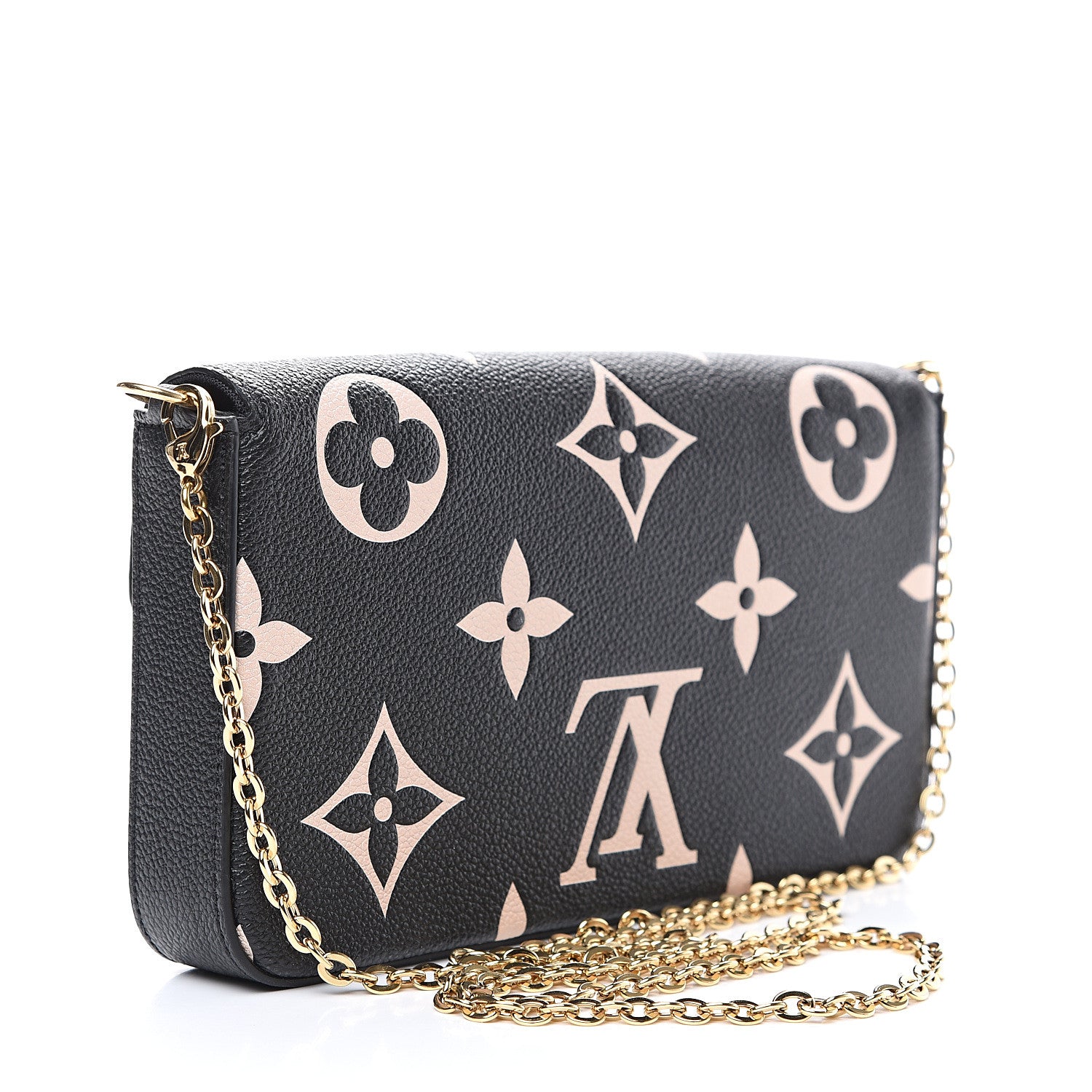 Louis Vuitton Empreinte Monogram Giant Crafty Pochette Felicie Black Creme 2 of 11