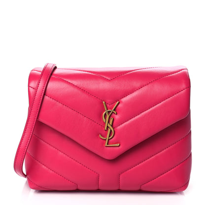 Saint Laurent Calfskin Y Quilted Monogram Toy Loulou Crossbody Bag Freesia 1 of 9