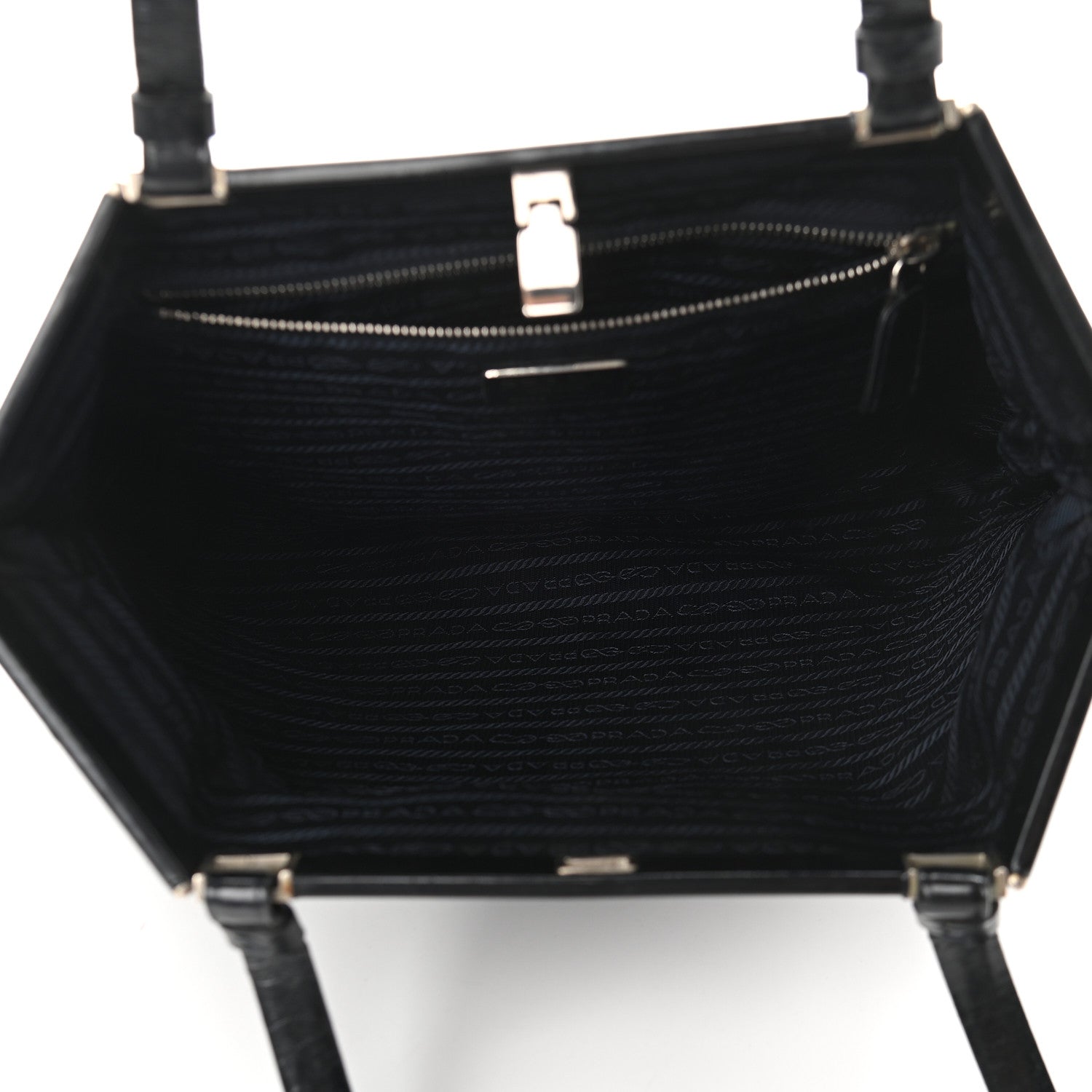 Prada Tessuto Nylon Shoulder Bag Black 4 of 9
