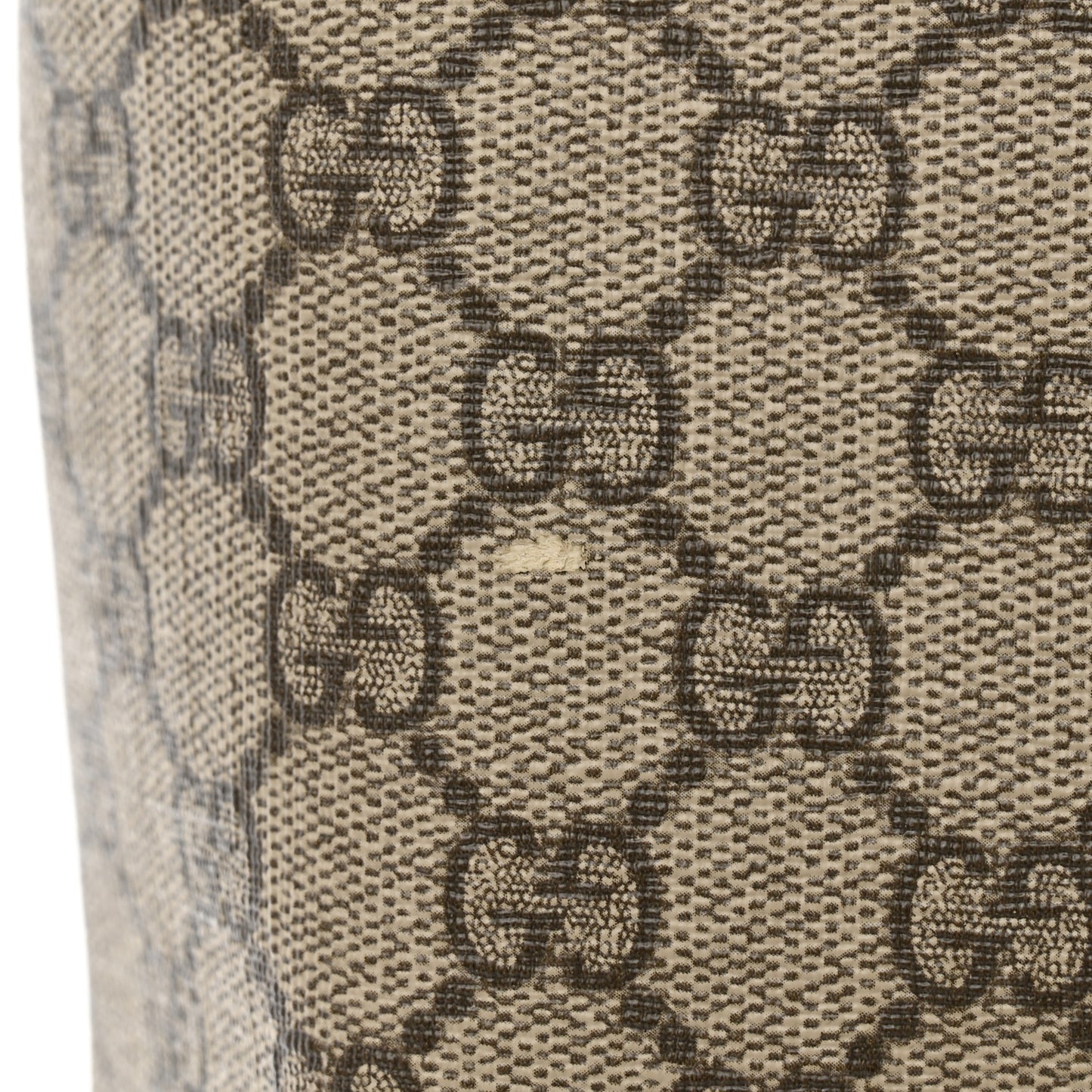 GG Supreme Monogram Textured Calfskin Web Medium Ophidia Shopping Tote Beige Ebony New Acero