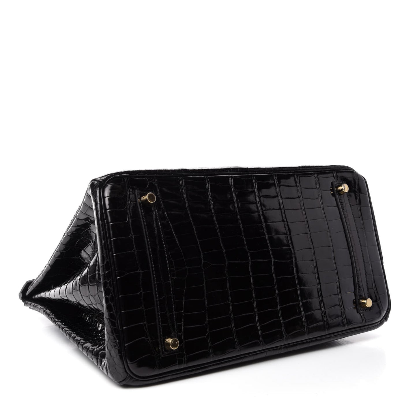 Shiny Porosus Crocodile Birkin 35 Black