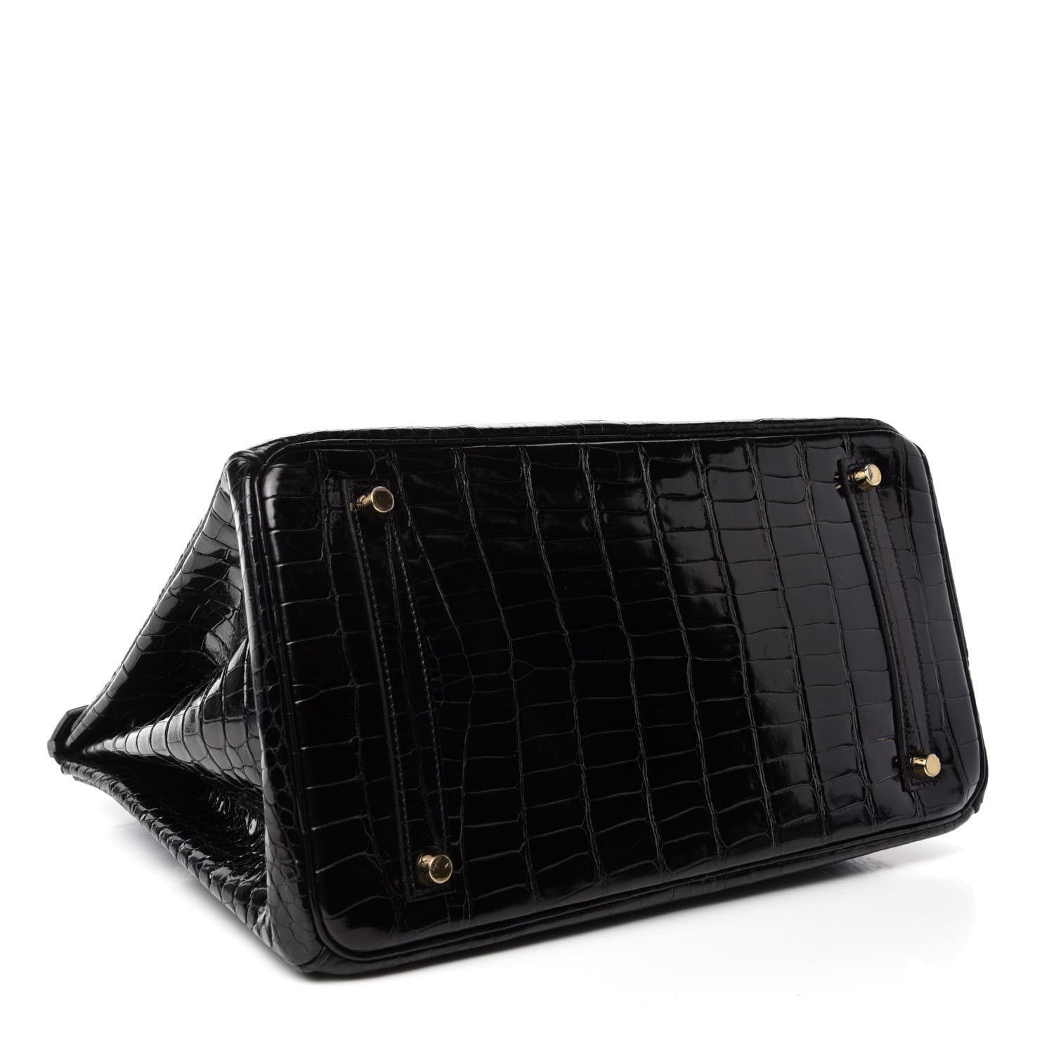 Hermes Shiny Porosus Crocodile Birkin 35 Black 5 of 34