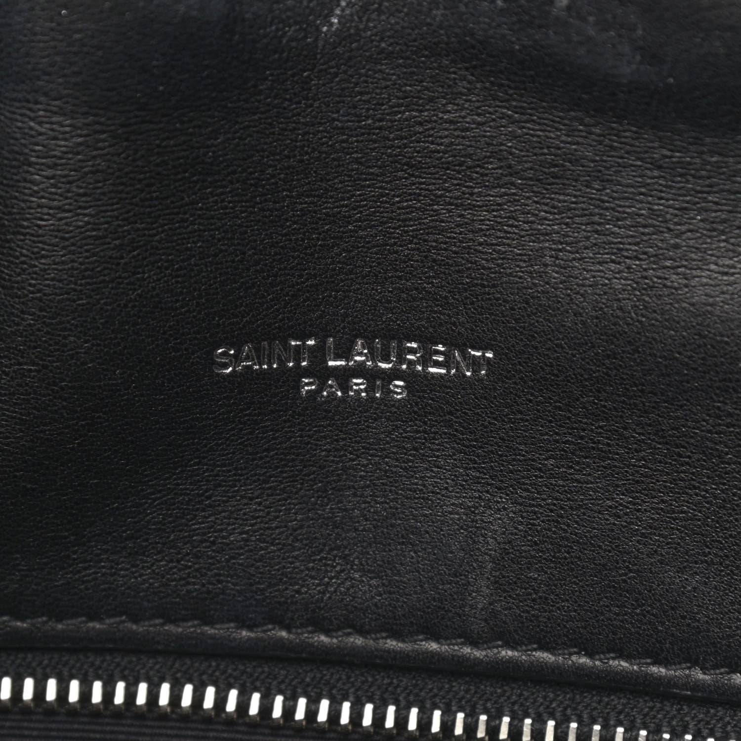 Saint Laurent Lambskin Quilted Toy Loulou Puffer Monogram Chain Satchel Black 6 of 16