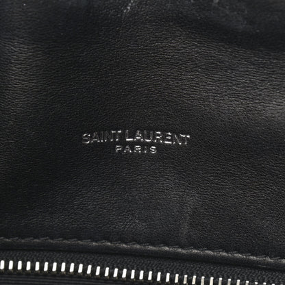 Saint Laurent Lambskin Quilted Toy Loulou Puffer Monogram Chain Satchel Black 6 of 16