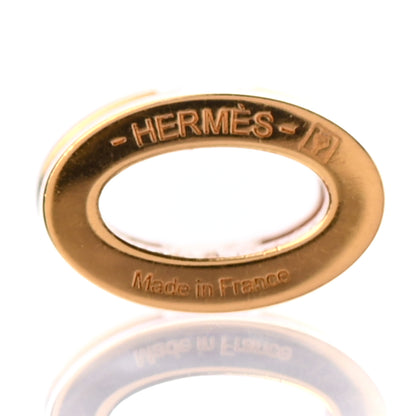 Hermes Lacquered Gold Mini Pop H Pendant Necklace Orange 5 of 5
