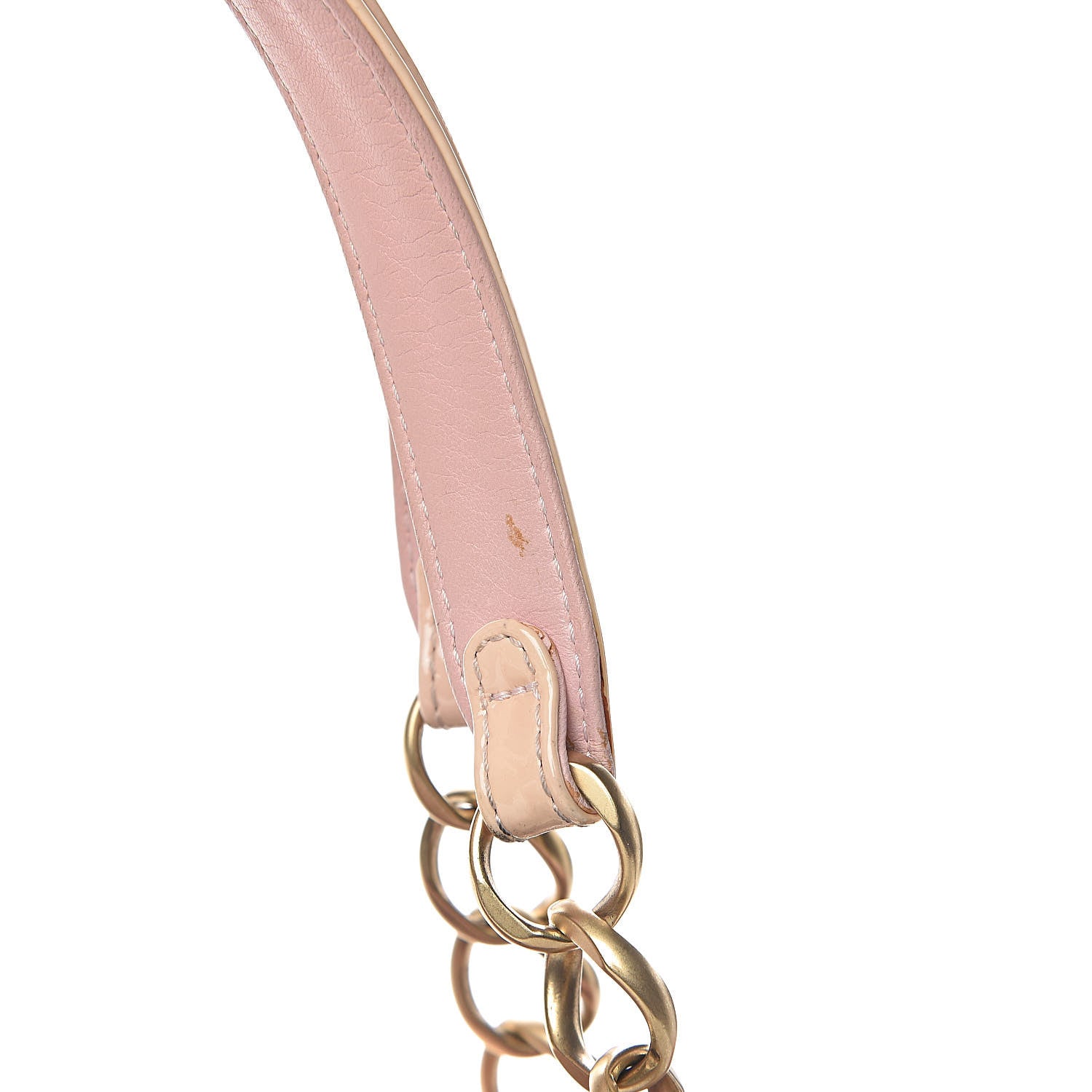 Chanel Patent Perforated CC Shopping Tote Beige 12 of 14