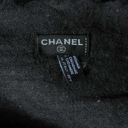 Chanel Cashmere CC Fringe Scarf Grey 4 of 4