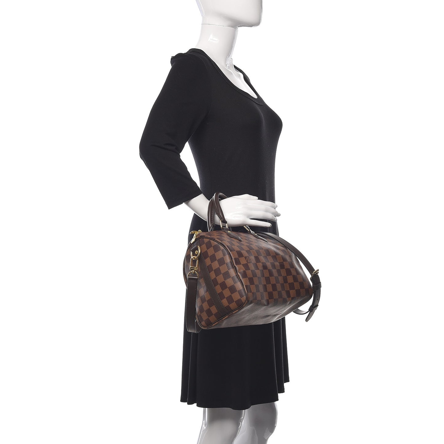 Damier Ebene Speedy Bandouliere 25