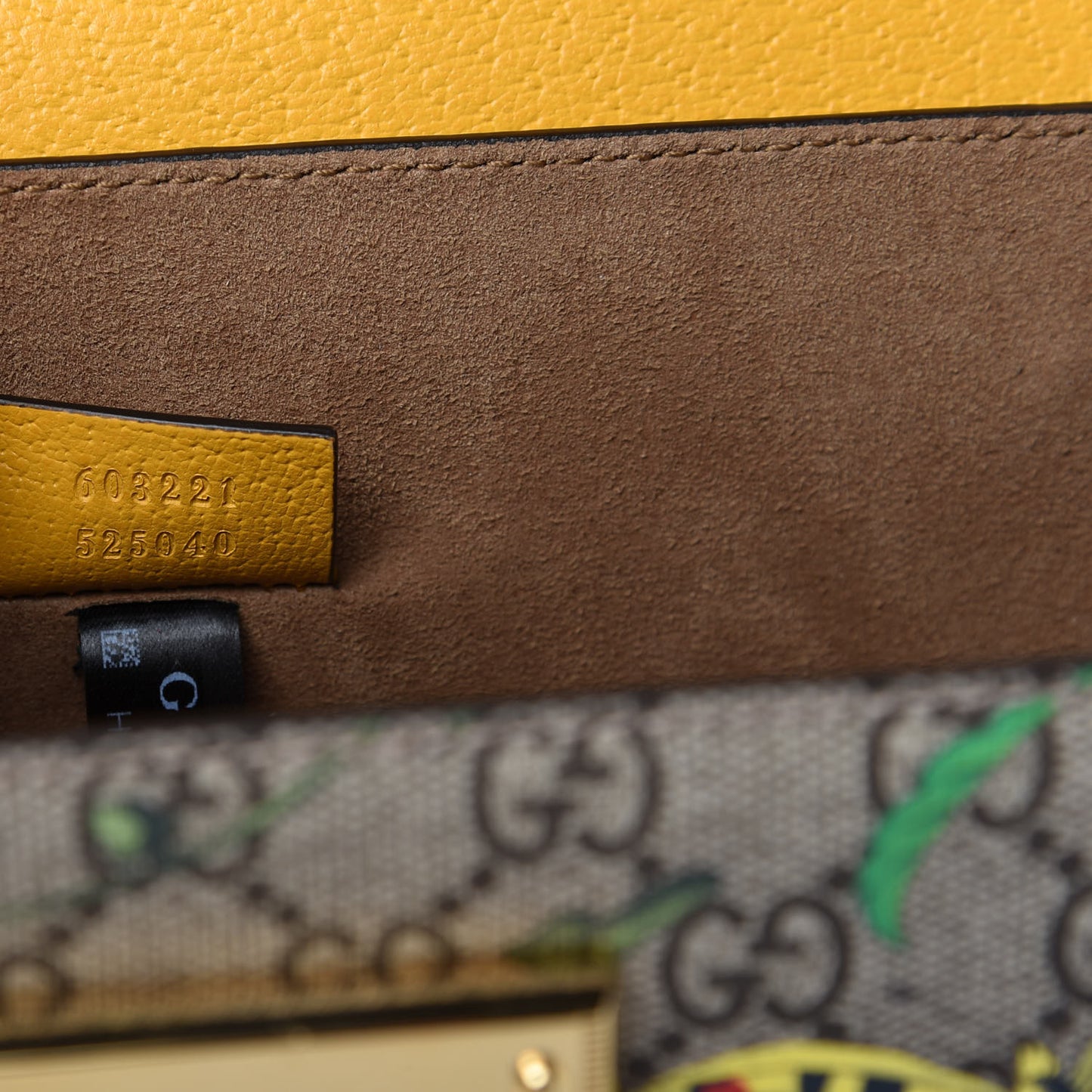 GG Supreme Monogram Flora Small Padlock Bamboo Shoulder Bag Beige Multicolor Crop