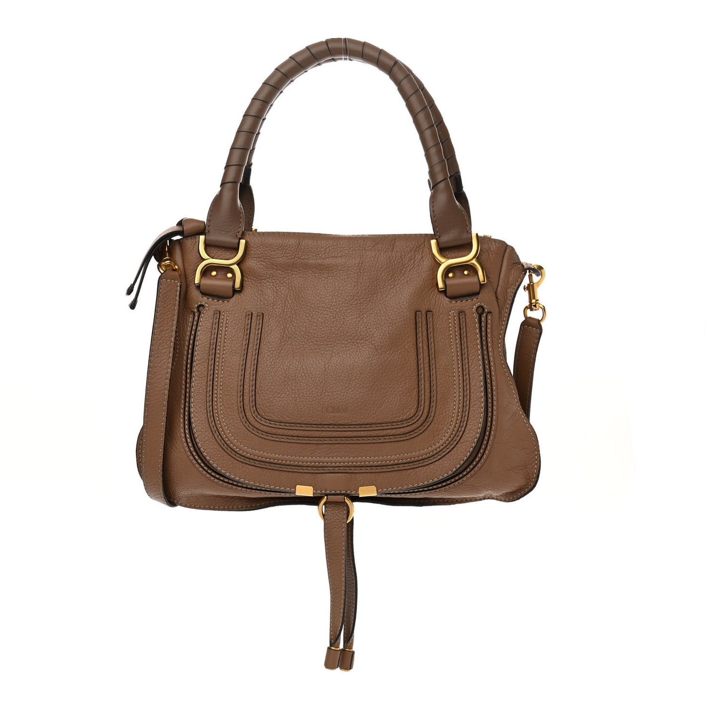 Calfskin Small Marcie Satchel Nut